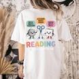 Reading Beats Everything Teacher Rock Paper Scissors Women's Comfort Colors T-Shirt Back Print Ivory Reading Beats Everything Teacher Rock Paper Scissors Women's Comfort Colors T-Shirt Back Print Ivory