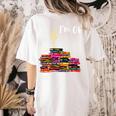 Reading Books Librarian Reader Nerd I'm Ok Teacher School Women's Comfort Colors T-Shirt Back Print Ivory