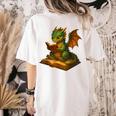 Reading Dragon Shirt For Bookish Teacher Librarian Bookworm Women's Comfort Colors T-Shirt Back Print Ivory Reading Dragon Shirt For Bookish Teacher Librarian Bookworm Women's Comfort Colors T-Shirt Back Print Ivory