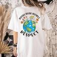 Reduce Reuse Recycle Respect Earth Day Teacher Girl Women Women's Comfort Colors T-Shirt Back Print Ivory Reduce Reuse Recycle Respect Earth Day Teacher Girl Women Women's Comfort Colors T-Shirt Back Print Ivory
