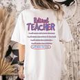 Retiring Teacher Tshirt For Retired Teachers For Men Women Women's Comfort Colors T-Shirt Back Print Ivory