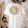 Retro ABCD Transitional Kindergarten Teacher Tour TK Teacher Women's Comfort Colors T-Shirt Back Print Ivory