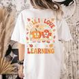 Retro Fall In Love With Learning Pumpkin Leaf Teacher Autumn Women's Comfort Colors T-Shirt Back Print Ivory Retro Fall In Love With Learning Pumpkin Leaf Teacher Autumn Women's Comfort Colors T-Shirt Back Print Ivory