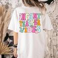Retro Infant Teacher Vibes Women Daycare Teacher Women's Comfort Colors T-Shirt Back Print Ivory