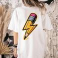 Retro Pencil Pencil Back To School Teacher Student Women's Comfort Colors T-Shirt Back Print Ivory Retro Pencil Pencil Back To School Teacher Student Women's Comfort Colors T-Shirt Back Print Ivory