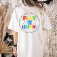 Retro Play Is Learning Teacher Back To School Women's Comfort Colors T-Shirt Back Print Ivory Retro Play Is Learning Teacher Back To School Women's Comfort Colors T-Shirt Back Print Ivory