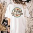 Retro School Counselor Back To School Teacher Squad Crew Women's Comfort Colors T-Shirt Back Print Ivory Retro School Counselor Back To School Teacher Squad Crew Women's Comfort Colors T-Shirt Back Print Ivory