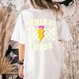 Retro Third Grade Teacher Lightning Bolt Pencil Teacher Kids Women's Comfort Colors T-Shirt Back Print Ivory