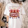 Ringmaster Teacher Costume – Carnival Birthday Style Women's Comfort Colors T-Shirt Back Print Ivory