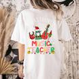 Santa's Favorite Music Teacher Christmas Santa Hat Matching Women's Comfort Colors T-Shirt Back Print Ivory Santa's Favorite Music Teacher Christmas Santa Hat Matching Women's Comfort Colors T-Shirt Back Print Ivory