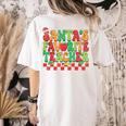Santas Favorite Teacher Retro Groovy Christmas Xmas Women Women's Comfort Colors T-Shirt Back Print Ivory Santas Favorite Teacher Retro Groovy Christmas Xmas Women Women's Comfort Colors T-Shirt Back Print Ivory