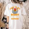 This Is My Scary French Teacher Costume Halloween Women's Comfort Colors T-Shirt Back Print Ivory