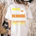 This Is My Scary Reading Teacher Costume Halloween School Women's Comfort Colors T-Shirt Back Print Ivory