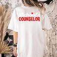 School Counselor Teacher Guidance Counseling For Men Women Kids Women's Comfort Colors T-Shirt Back Print Ivory School Counselor Teacher Guidance Counseling For Men Women Kids Women's Comfort Colors T-Shirt Back Print Ivory