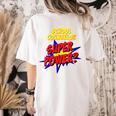 School Counselor Teacher Superhero Superpower Comic Book Women's Comfort Colors T-Shirt Back Print Ivory