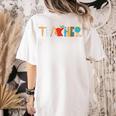 School Teacher Men And Women Back To School Teachers Women's Comfort Colors T-Shirt Back Print Ivory