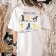 Science Labs Dogs Labrador Retriever Science Teacher Women's Comfort Colors T-Shirt Back Print Ivory
