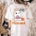 Science Teacher Cute Ghost Halloween Teacher Men Women Women's Comfort Colors T-Shirt Back Print Ivory Science Teacher Cute Ghost Halloween Teacher Men Women Women's Comfort Colors T-Shirt Back Print Ivory