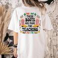 These Boots Are Made Teaching Western Cowboy Teacher Women's Comfort Colors T-Shirt Back Print Ivory These Boots Are Made Teaching Western Cowboy Teacher Women's Comfort Colors T-Shirt Back Print Ivory