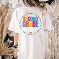 Second Grade Crew 2nd Back To School Teacher Team Squad Women's Comfort Colors T-Shirt Back Print Ivory