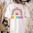 Second Grade Rainbow Girls Boys Teacher Team 2nd Grade Squad Women's Comfort Colors T-Shirt Back Print Ivory