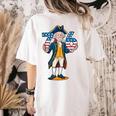 Six Seven 6 7 7 6 George Washington Teacher American Women's Comfort Colors T-Shirt Back Print Ivory