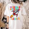 Space Middle School Teacher Back To School Men Women Kids Women's Comfort Colors T-Shirt Back Print Ivory Space Middle School Teacher Back To School Men Women Kids Women's Comfort Colors T-Shirt Back Print Ivory