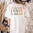 Spanish Teacher Groovy I'm Bilingual I Haha And Jaja Women's Comfort Colors T-Shirt Back Print Ivory Spanish Teacher Groovy I'm Bilingual I Haha And Jaja Women's Comfort Colors T-Shirt Back Print Ivory