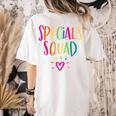 Specials Squad Art Music PE Tech Gym Teacher Team Women's Comfort Colors T-Shirt Back Print Ivory