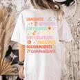 SPED Caffeinate Advocate Laminate Educate Teacher Facilitate For Men Women Women's Comfort Colors T-Shirt Back Print Ivory