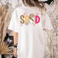 Sped Teacher Halloween Ghost Special Education Preppy Fall Women's Comfort Colors T-Shirt Back Print Ivory Sped Teacher Halloween Ghost Special Education Preppy Fall Women's Comfort Colors T-Shirt Back Print Ivory
