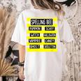 Spelling Bee Pun Halloween Costume For Teachers Women's Comfort Colors T-Shirt Back Print Ivory