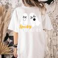Spooky Ghost Inequalities Halloween Math Teacher Women's Comfort Colors T-Shirt Back Print Ivory Spooky Ghost Inequalities Halloween Math Teacher Women's Comfort Colors T-Shirt Back Print Ivory