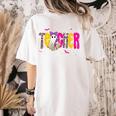 Spooky Halloween Teacher Para Counselor SPED Preppy Boo Kids Women's Comfort Colors T-Shirt Back Print Ivory Spooky Halloween Teacher Para Counselor SPED Preppy Boo Kids Women's Comfort Colors T-Shirt Back Print Ivory