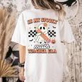 In My Spooky Math Teacher Era Groovy Retro Halloween Costume For Men Women Women's Comfort Colors T-Shirt Back Print Ivory