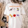 Spooky Syllables Halloween Teacher Student Education Women's Comfort Colors T-Shirt Back Print Ivory Spooky Syllables Halloween Teacher Student Education Women's Comfort Colors T-Shirt Back Print Ivory