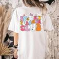 Spooky Teacher Club Halloween Women's Comfort Colors T-Shirt Back Print Ivory