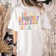 In My Spooky Teacher Era Groovy Hippie Retro Ghost Halloween Men Women Kids Women's Comfort Colors T-Shirt Back Print Ivory In My Spooky Teacher Era Groovy Hippie Retro Ghost Halloween Men Women Kids Women's Comfort Colors T-Shirt Back Print Ivory