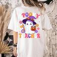 Spooky Teacher Halloween Cute Halloween Teacher Ghost Women's Comfort Colors T-Shirt Back Print Ivory Spooky Teacher Halloween Cute Halloween Teacher Ghost Women's Comfort Colors T-Shirt Back Print Ivory
