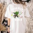 Star Wars Yoda Best Teacher Icons Women's Comfort Colors T-Shirt Back Print Ivory
