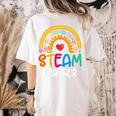 STEAM Teacher Squad Team Crew Back To School STEM Special Women's Comfort Colors T-Shirt Back Print Ivory