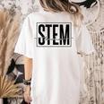 Stem Teacher Science Technology Engineering Math Teachers Women's Comfort Colors T-Shirt Back Print Ivory
