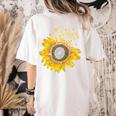 Sunflower Puzzle Pieces Autism Awareness For Mom Teacher For Women Women's Comfort Colors T-Shirt Back Print Ivory