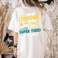 Super Teacher By Day Super Tired By Night Superheroes School Women's Comfort Colors T-Shirt Back Print Ivory Super Teacher By Day Super Tired By Night Superheroes School Women's Comfort Colors T-Shirt Back Print Ivory