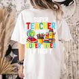 Super Teacher By Day Super Tired By Night Women's Comfort Colors T-Shirt Back Print Ivory