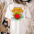 Superhero Teacher Appreciation Teaching Tee Women's Comfort Colors T-Shirt Back Print Ivory Superhero Teacher Appreciation Teaching Tee Women's Comfort Colors T-Shirt Back Print Ivory