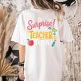 Surprise I'm Your Teacher Today Women's Comfort Colors T-Shirt Back Print Ivory Surprise I'm Your Teacher Today Women's Comfort Colors T-Shirt Back Print Ivory