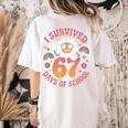 I Survived 67 Days Of School Groovy Retro Teachers Girls Women's Comfort Colors T-Shirt Back Print Ivory I Survived 67 Days Of School Groovy Retro Teachers Girls Women's Comfort Colors T-Shirt Back Print Ivory