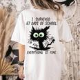 I Survived 67 Days Of School Teachers Students Humor Women's Comfort Colors T-Shirt Back Print Ivory I Survived 67 Days Of School Teachers Students Humor Women's Comfort Colors T-Shirt Back Print Ivory