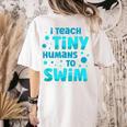 Swimming Teacher I Teach Tiny Humans To Swim Swim Instructor Women's Comfort Colors T-Shirt Back Print Ivory Swimming Teacher I Teach Tiny Humans To Swim Swim Instructor Women's Comfort Colors T-Shirt Back Print Ivory